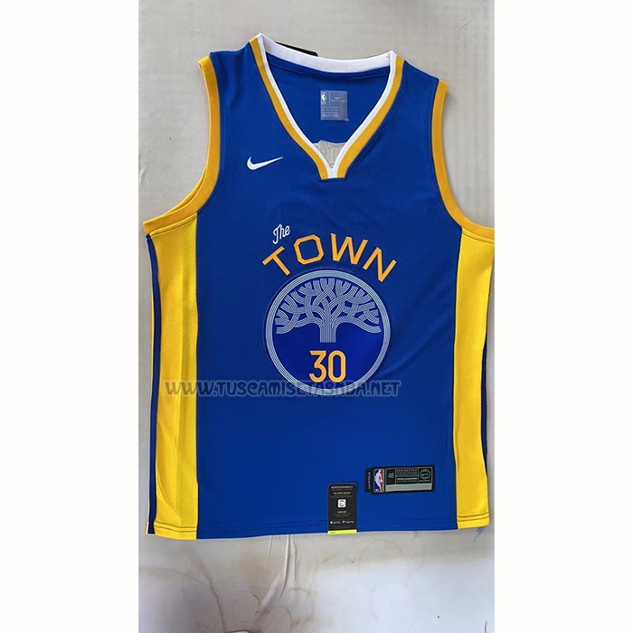 Camiseta Stephen Curry NO 30 Golden State Warriors Earned 2022-23 Azul
